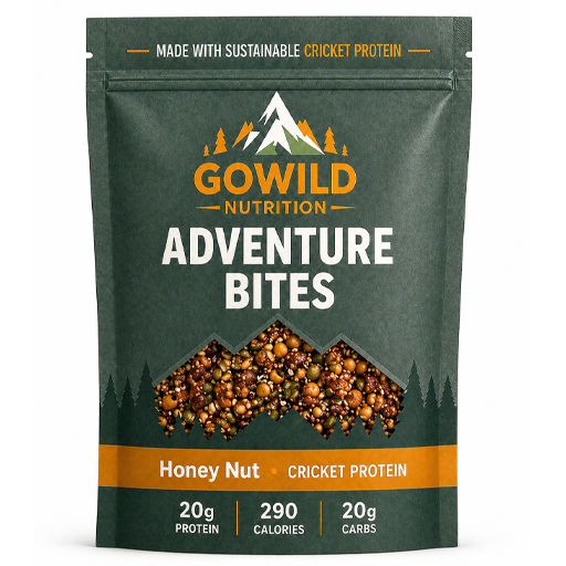 Gowild Nutrition Adventure Bites Honey Nut package on a white background