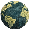 Model of a globe with a textured surface on a white background