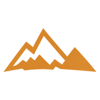 Gold mountain logo on a white background
